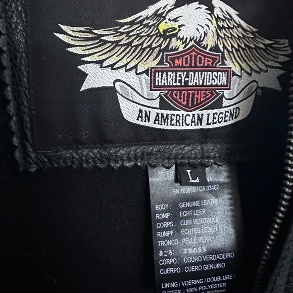 Harley-Davidson Large Winter Riding Jacket with zip in/out lining - Picture 4 of 8